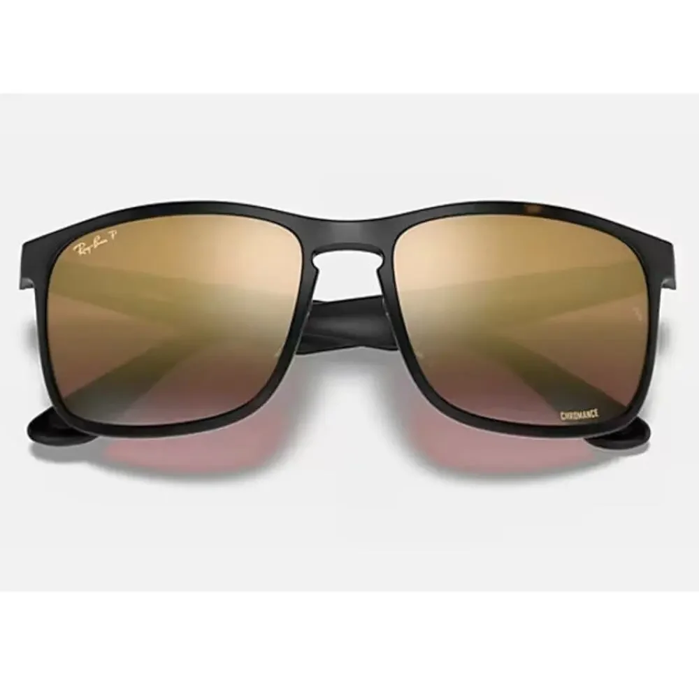 New Ray-Ban RB4264 Chromance Polarized Sunglasses Matte Black Authentic